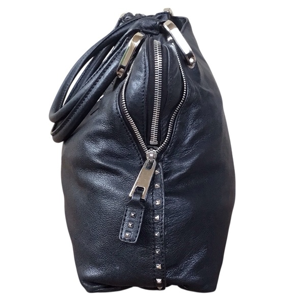 Marc Jacob’s Paradise Rio Black Studded Lambskin Leather Satchel - Picture 3 of 12